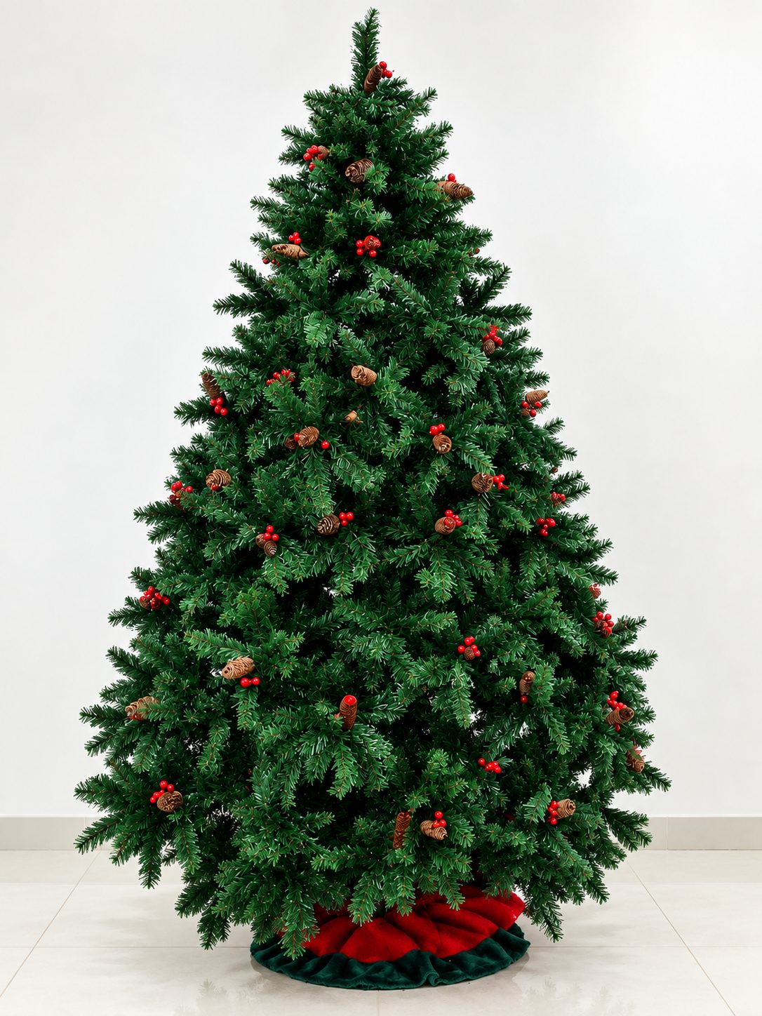 8 feet luxury Greekwood Spruce artificial Christmas tree in dark green foliage