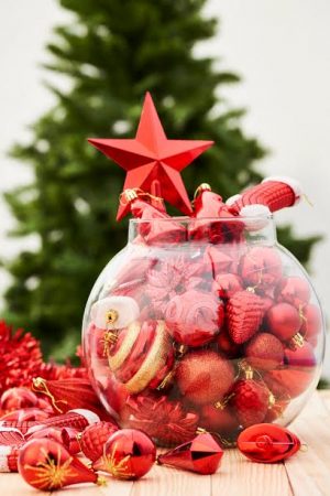 HallMark Tree Ornaments Jumbo Full Gift Set - Red(Suitable for Large Trees)