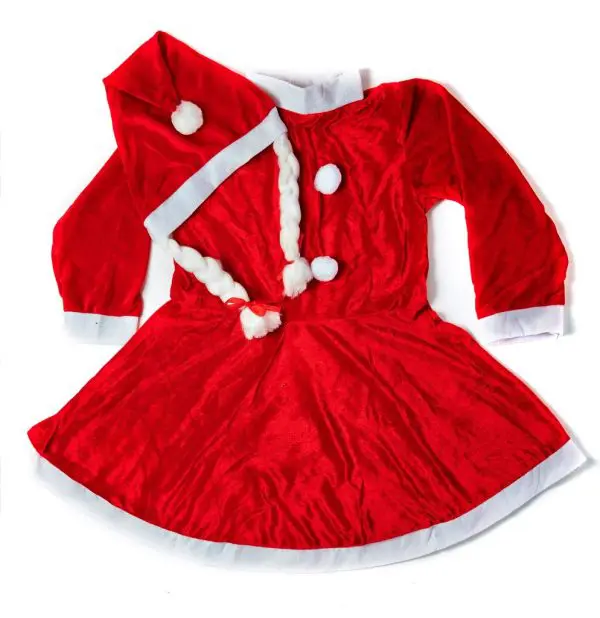 strapless open back dress Girls' Velvet Tutu Christmas Dress main image 0