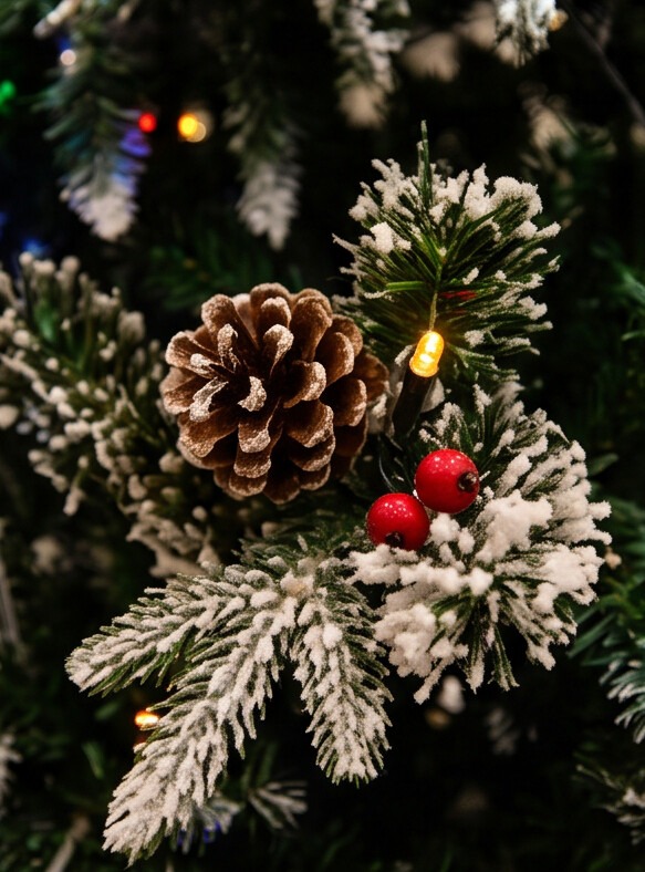 7 feet Seasons pre-lit artificial Christmas tree for home office hotel decoration