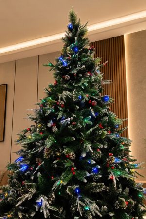 7 feet Seasons Christmas tree with built-in LED lights and realistic branches