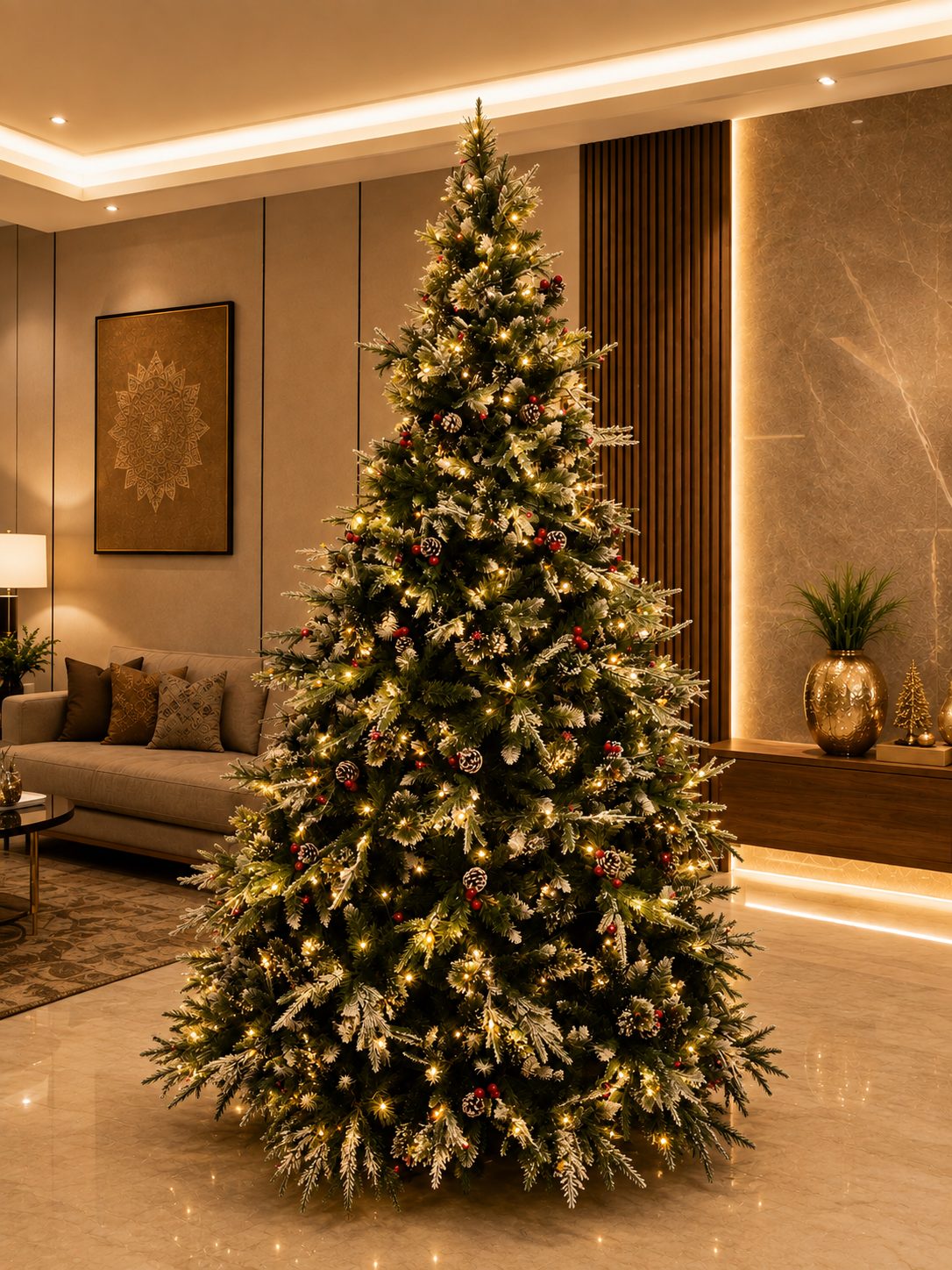 file_00000000a8a08211a5253798a2825960 - Copy 8 feet Seasons dense pre-lit artificial Christmas tree for Christmas decoration