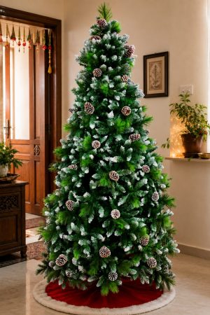 Realistic 8 feet Virginia Pine artificial Christmas tree for home and office