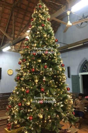 12 feet Venetian Noble Fir artificial Christmas tree with realistic green foliage for homes, hotels, offices and commercial spaces