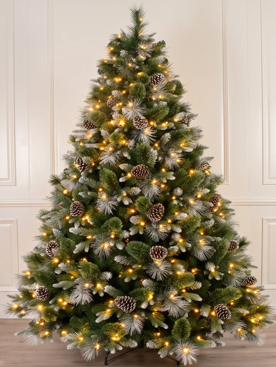 6 feet Glenfrost pre-lit artificial Christmas tree with warm white LED lights