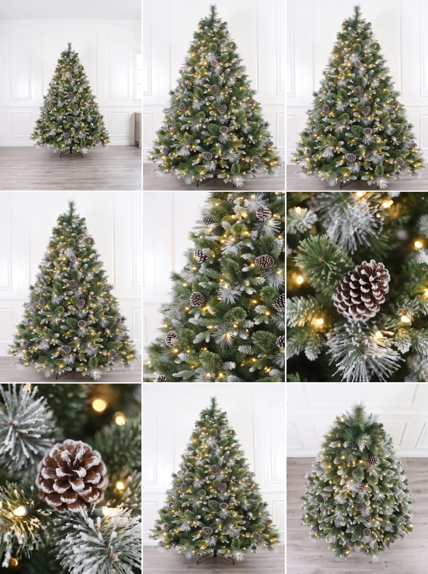 8 ft Glenfrost Christmas tree for office hotel mall and Christmas decoration