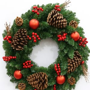 Pinewood Rouge 40 cm artificial Christmas wreath decoration