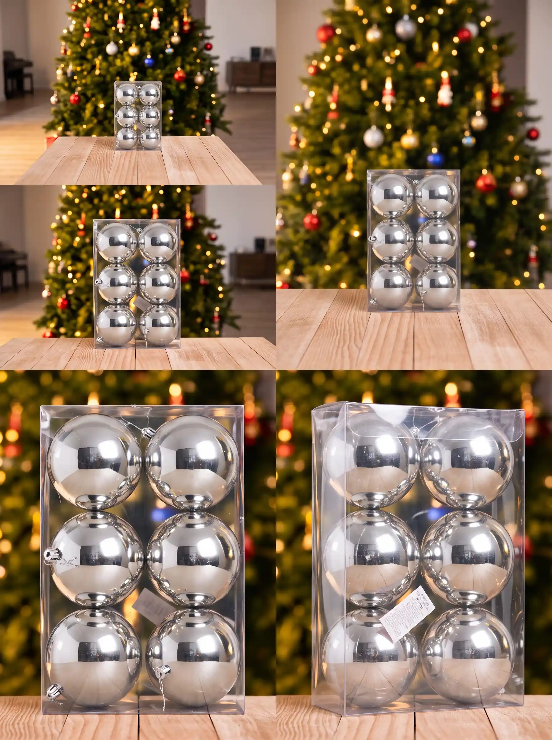 10-cm-silver-christmas-baubles-pack-of-6.jpg buy 10 cm Silver Christmas Ornaments Pack of 6 for Christmas Decorations