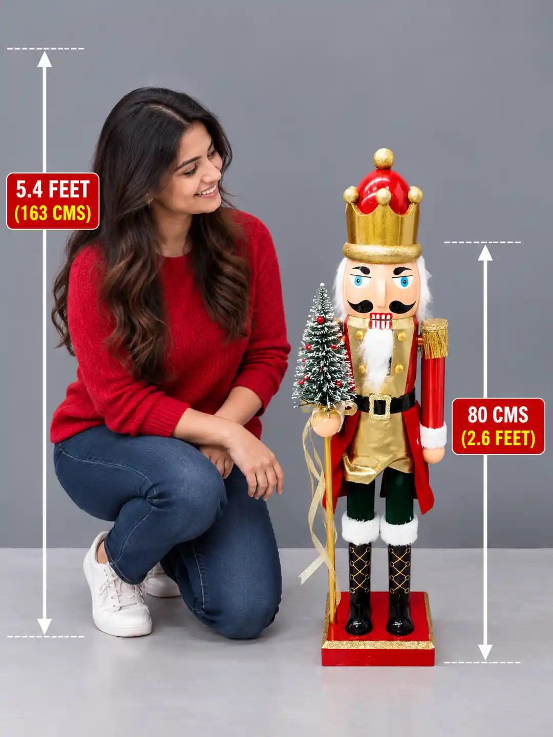 80 cm (2.6 Feet) Christmas Nutcracker Soldier Teddy Bear